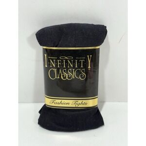 Designer‎ Collection Infinity Classics Fashion Footed Tights Black M/L Vintage